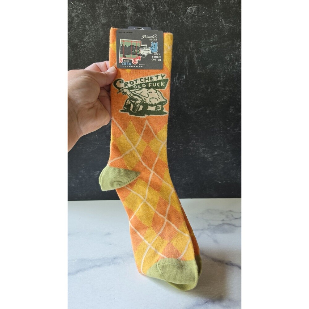Blue Q Socks Crotchety Old F@#* NWT Size 7-12